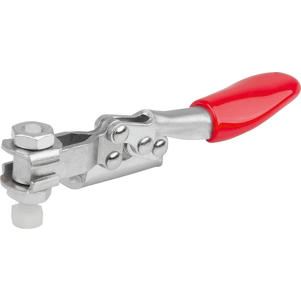 Toggle Clamp Horizontal Mini, Horizontal Foot F1=250, Adj Clamping Spind M04X20, Steel Electro